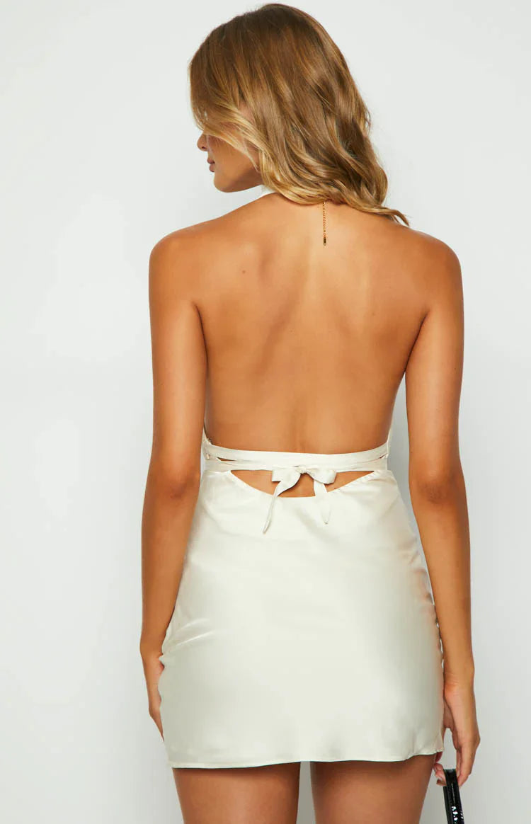 Valley Mini Party Dress | Champagne