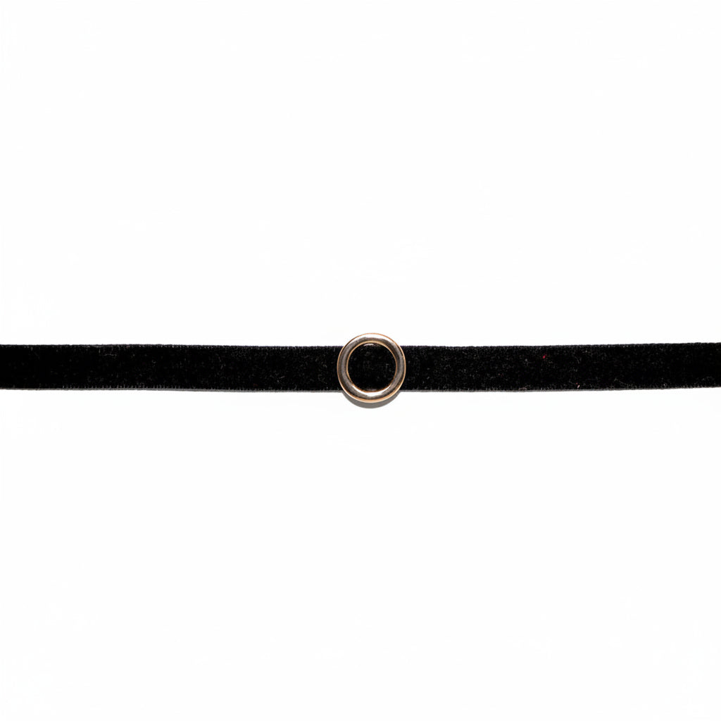 Velvet Ring Choker | Gold-Plated/ Black