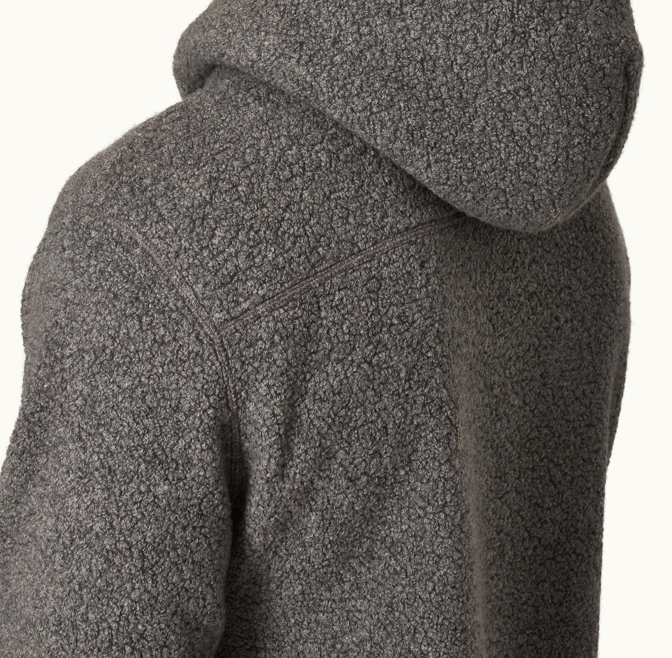 Vetle Relaxed Fit Hooded Fleece Sweatshirt | Grey Melange