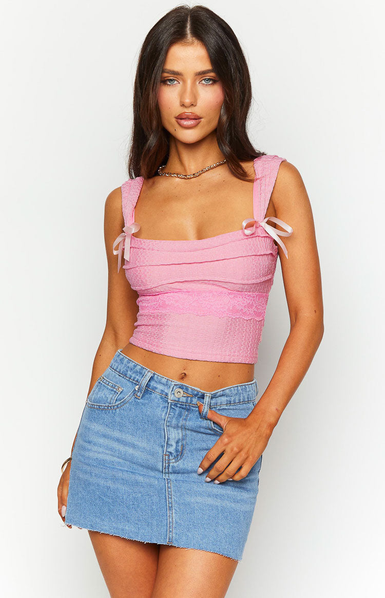 Vida Bow Top | Pink