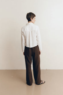 Marina Linen Trouser | Chestnut