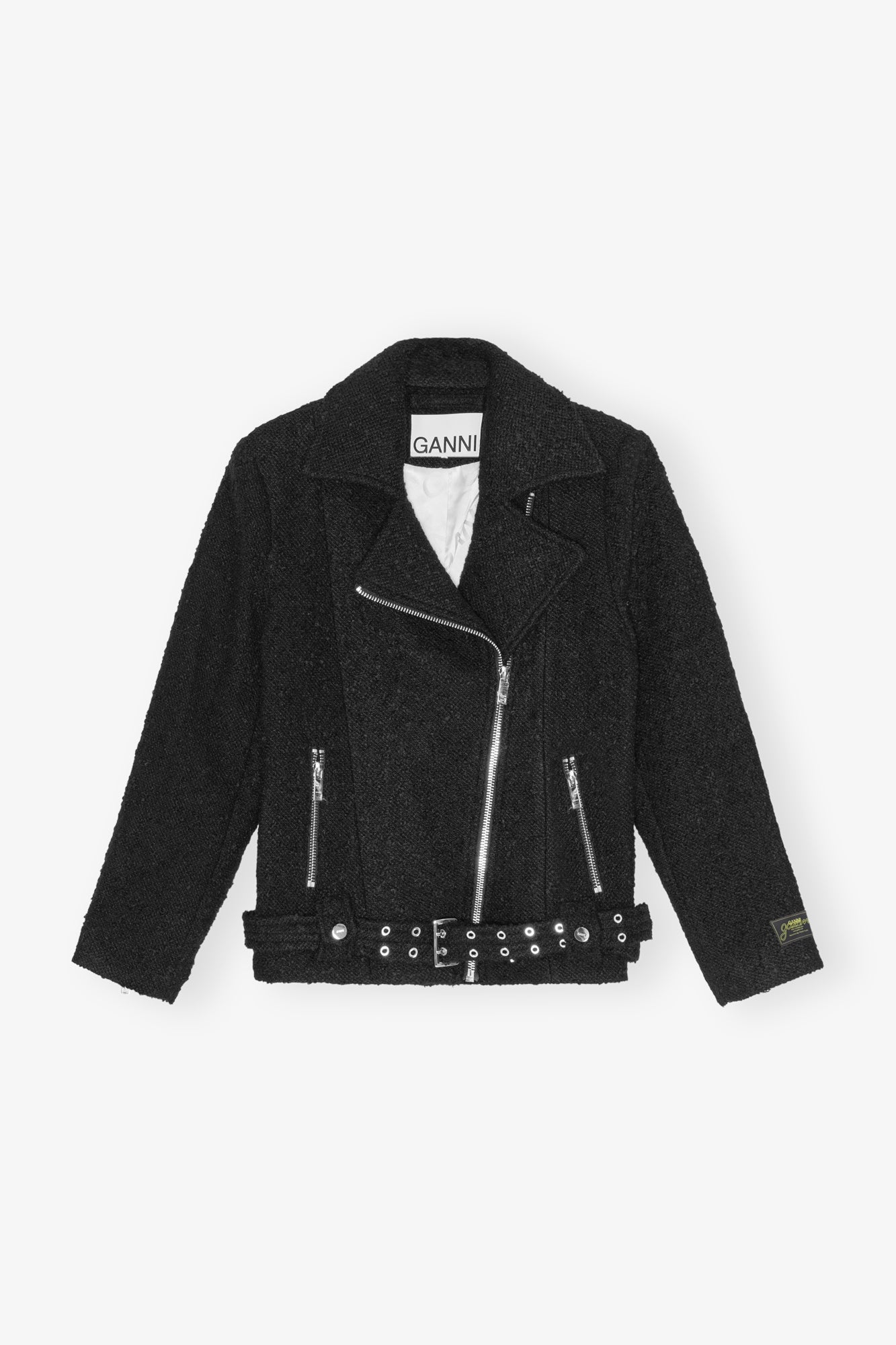 Textured Boucle Wool Jacket | Black