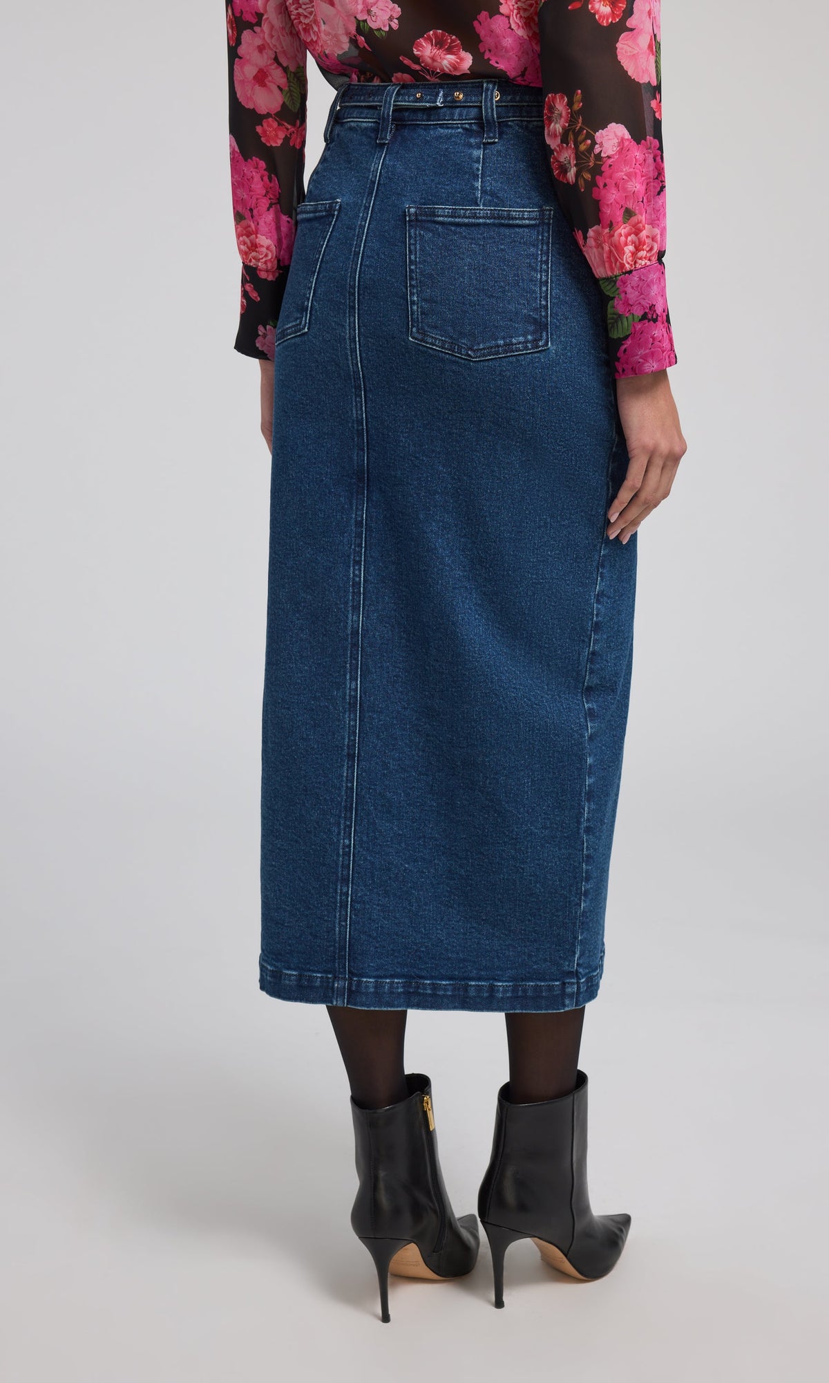 Medina Denim Skirt | Ocean Blue