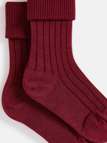 Unisex | Thorild Ribbed Socks | Plum