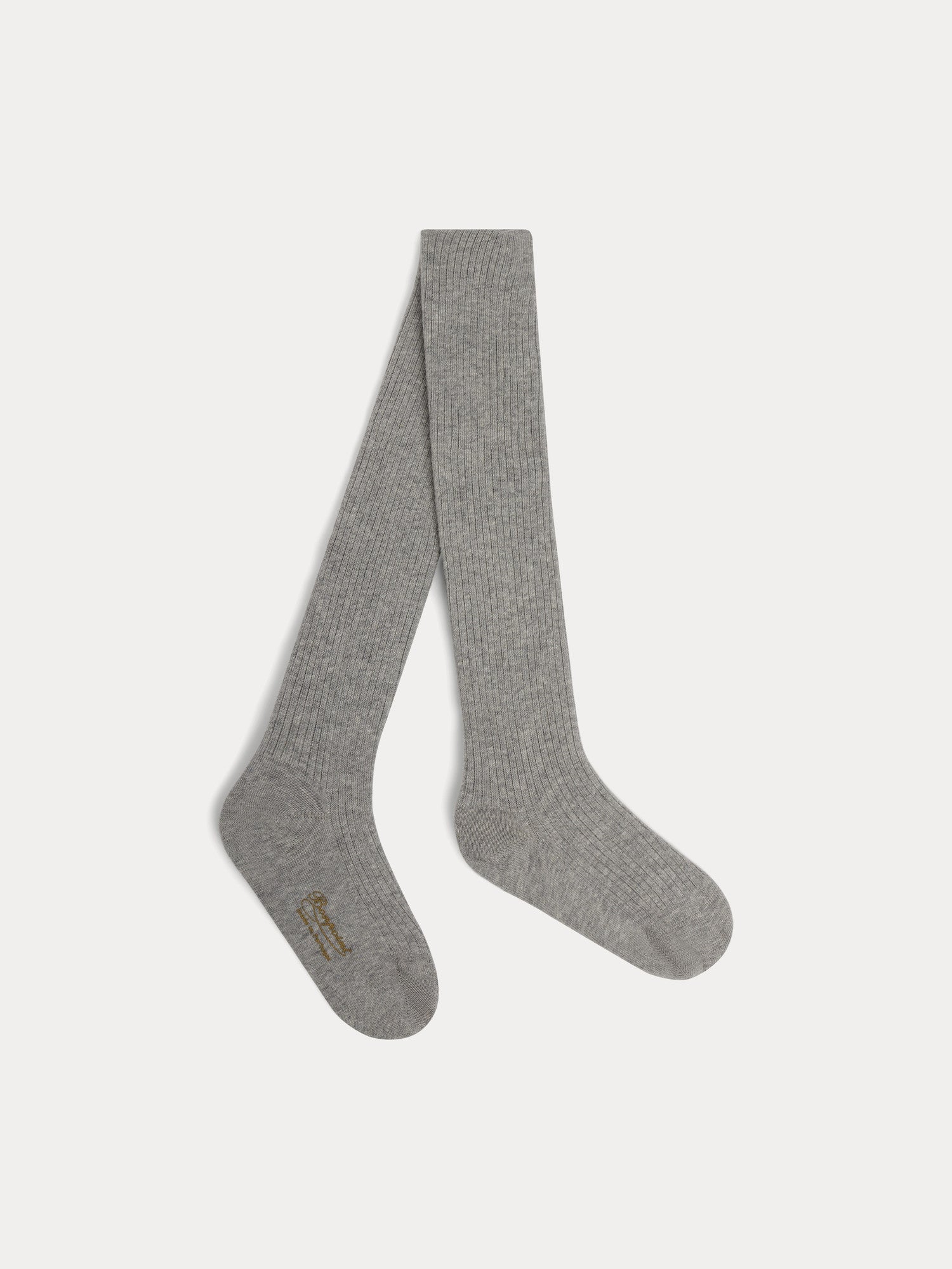 Girl | Thomina Ribbed Tights | Heathered Gray