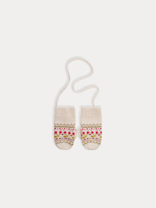 Girl | Dhuri White Wool Mittens | Ecru