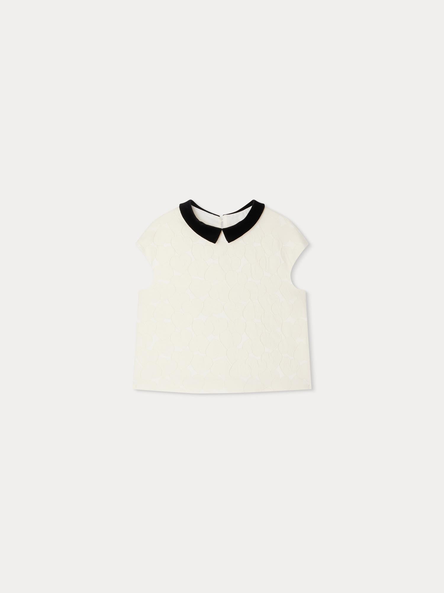 Girl | Twinkle Blouse With Contrasting Collar | Ivory