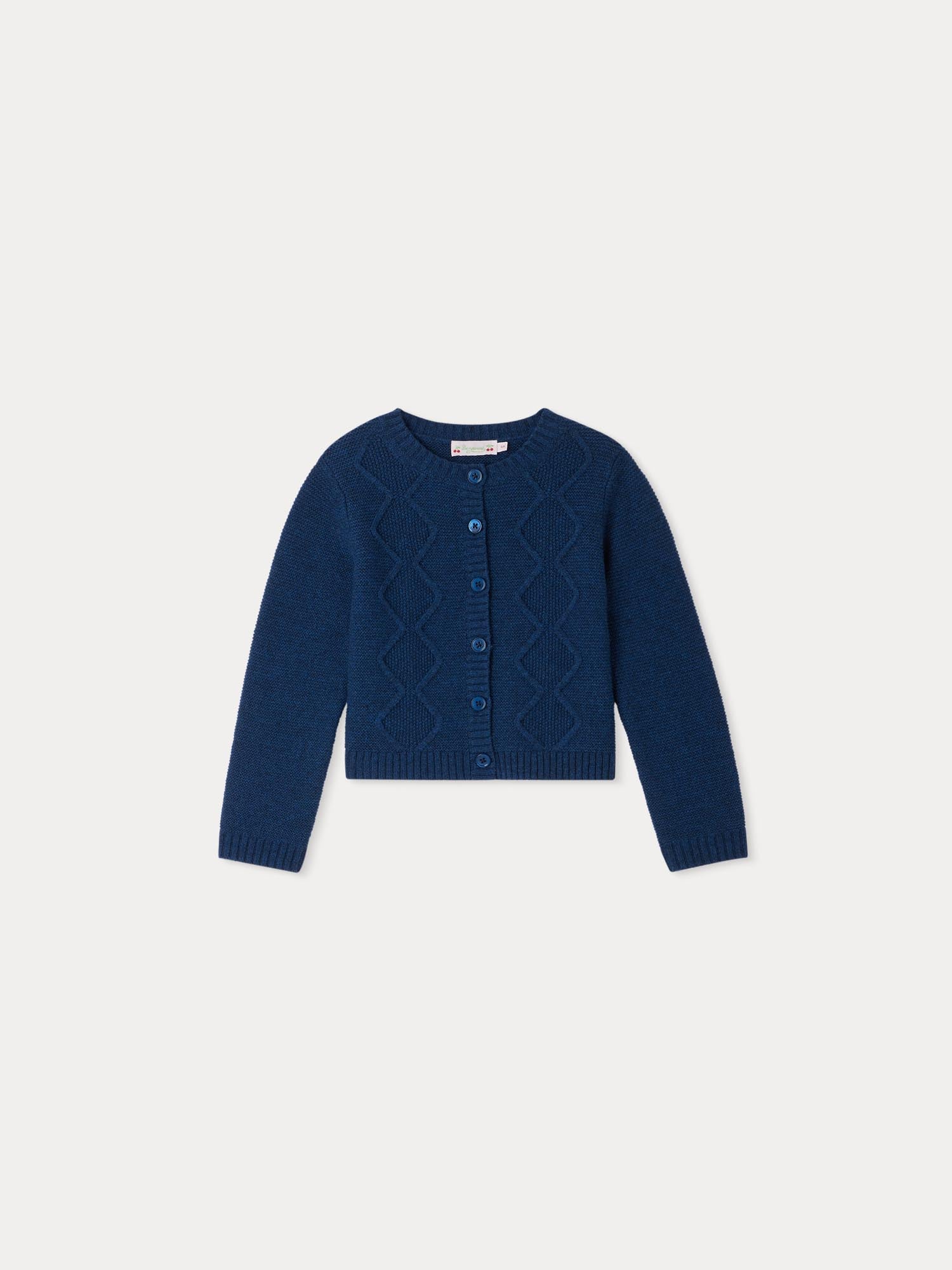 Girl | Toscane Wool Cardigan | Northern Blue