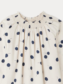 Girl | Fleur Cherry Print Dress | Marine Print
