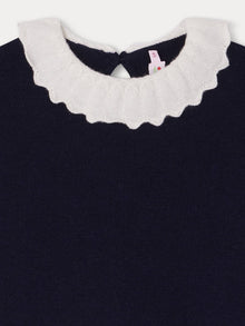 Girl | Génial Cotton And Wool Sweater | Navy