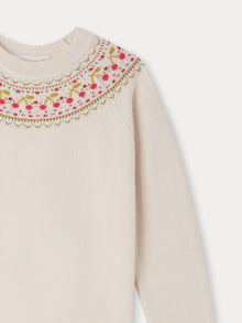 Girl | Génièvre White Wool Sweater | Ecru