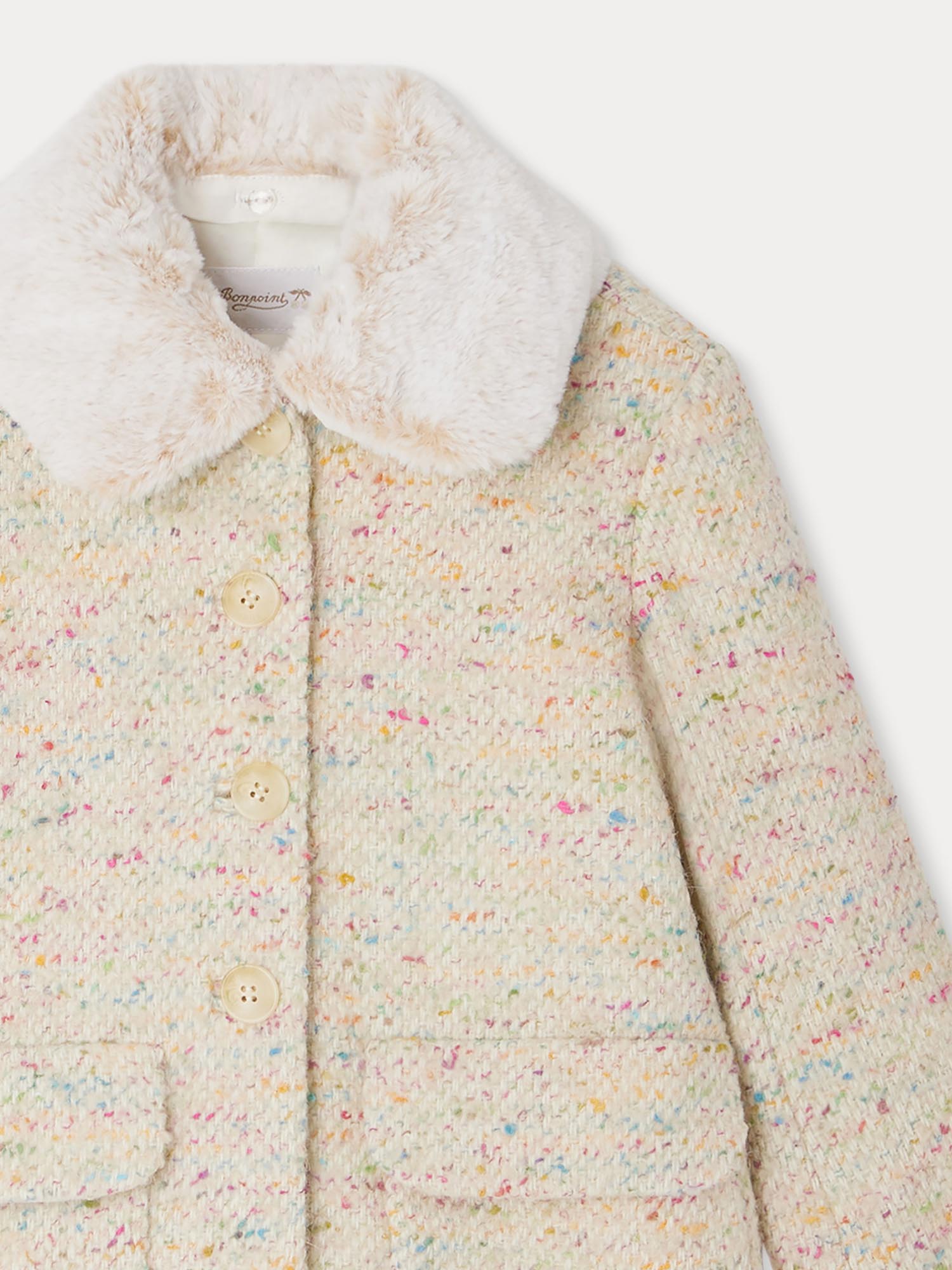 Girl | Gloriane Tweed Coat | Multicolored
