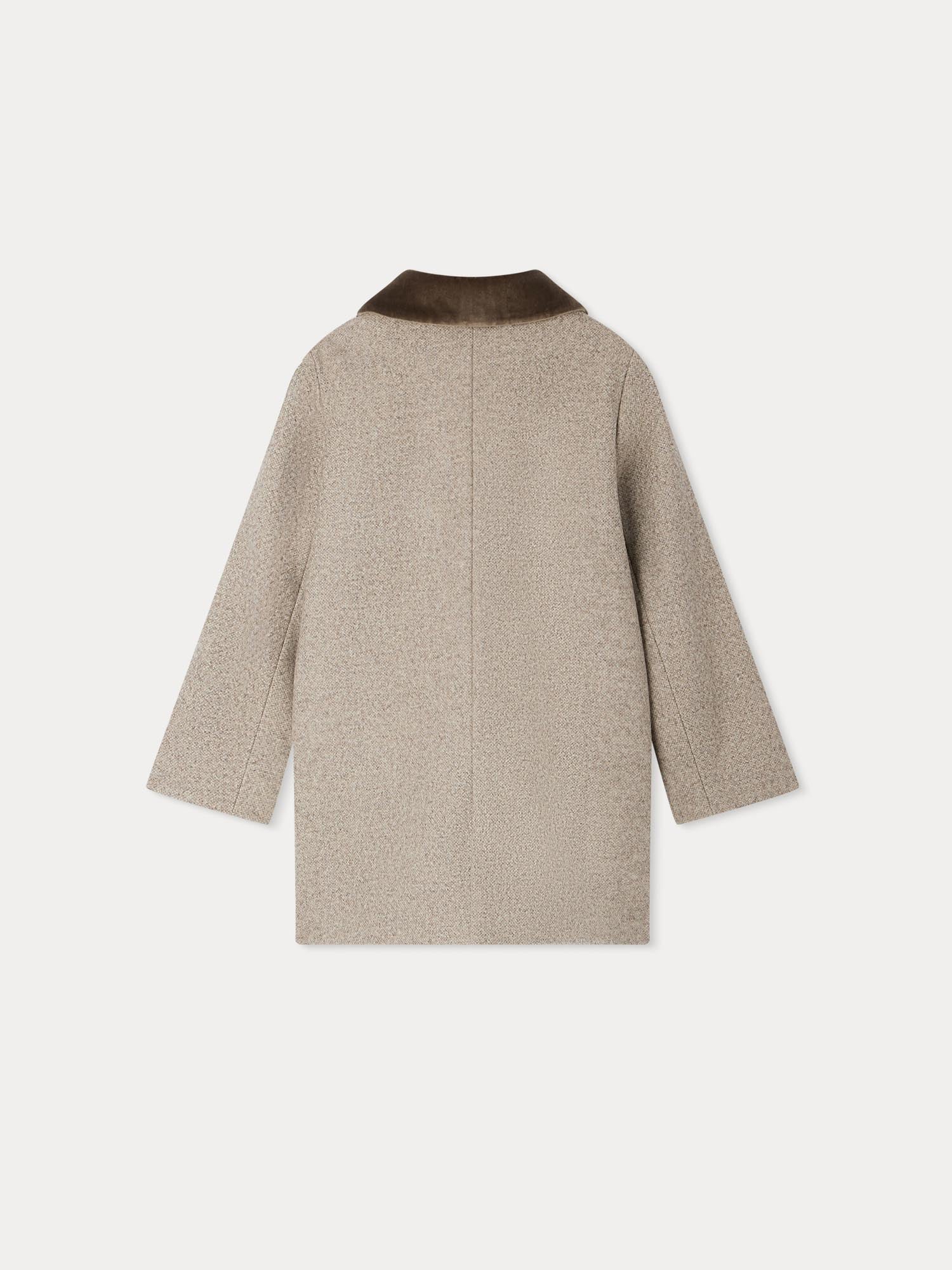 Girl | Ginette Wool Coat | Flecked Alabaster White