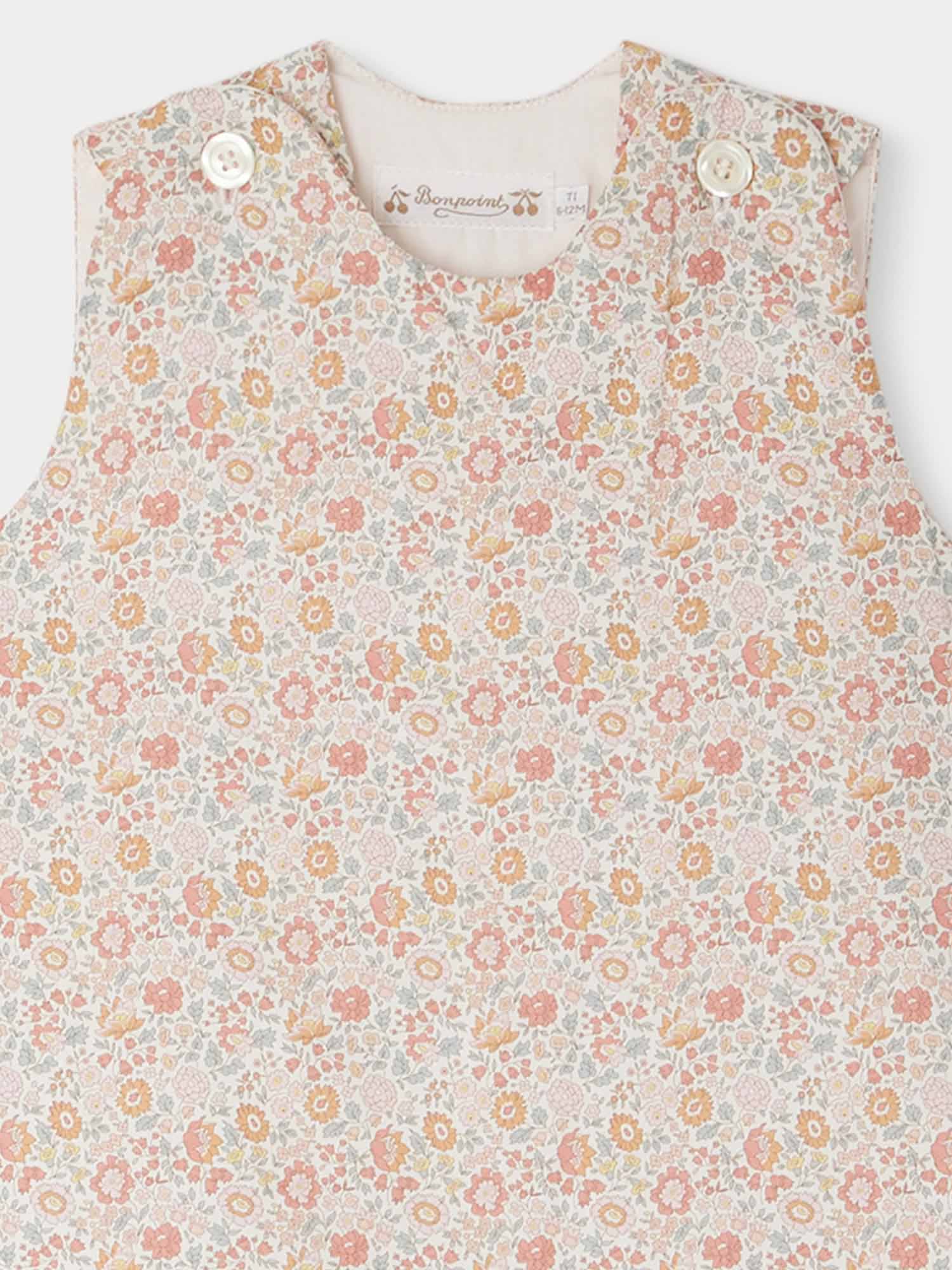 Girl | Joujou Baby Sleeping Bag In Liberty Fabric | Orange Flowers
