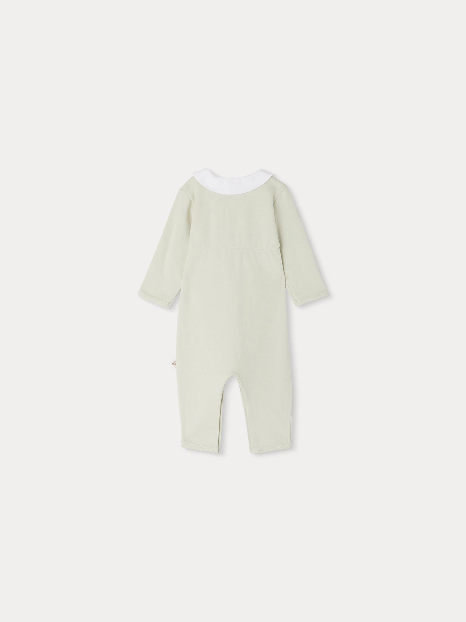 Boy | Anton Embroidered Collar Pajamas | Pebble