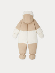 Unisex | Daegon Two Toned Fleece Snowsuit | Alabaster White