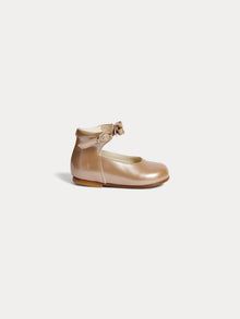 Girl | Gia First Step Leather Shoes | Pebble