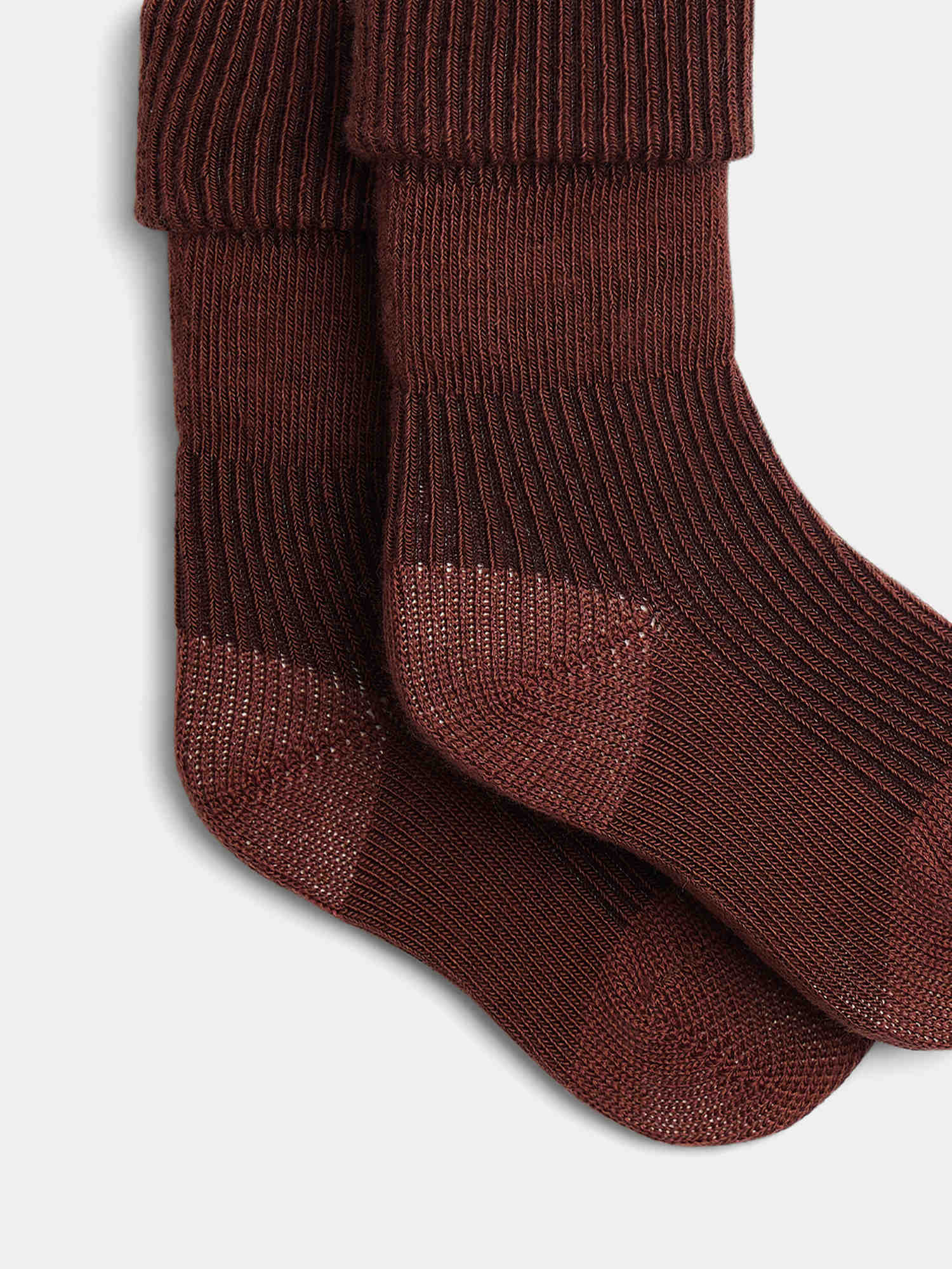 Unisex | Gadilson Brown Ribbed Socks | Chestnut