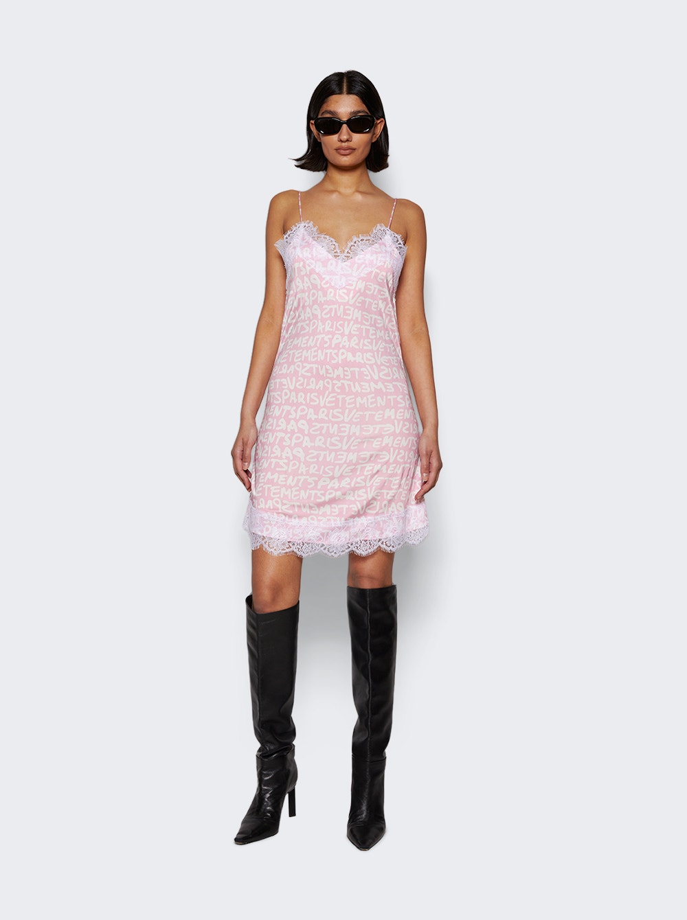 Women | VETEMENTS | Night Gown Mini Dress | Baby Pink