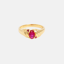 The Ruby Juna Tiny Oval Ring | 18Kt Gold Vermeil
