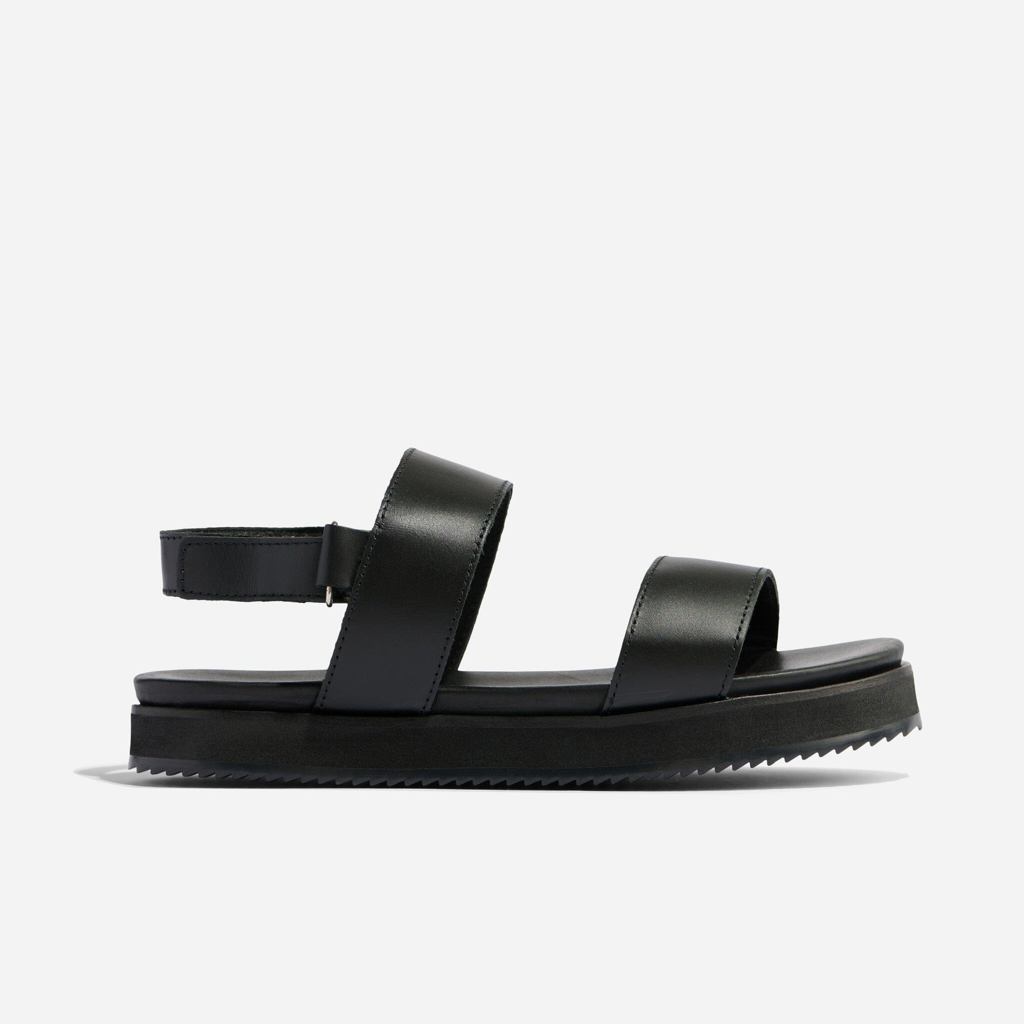 Go-To Flatform Sandal Black/Black Women's Leather Sandal Nisolo
