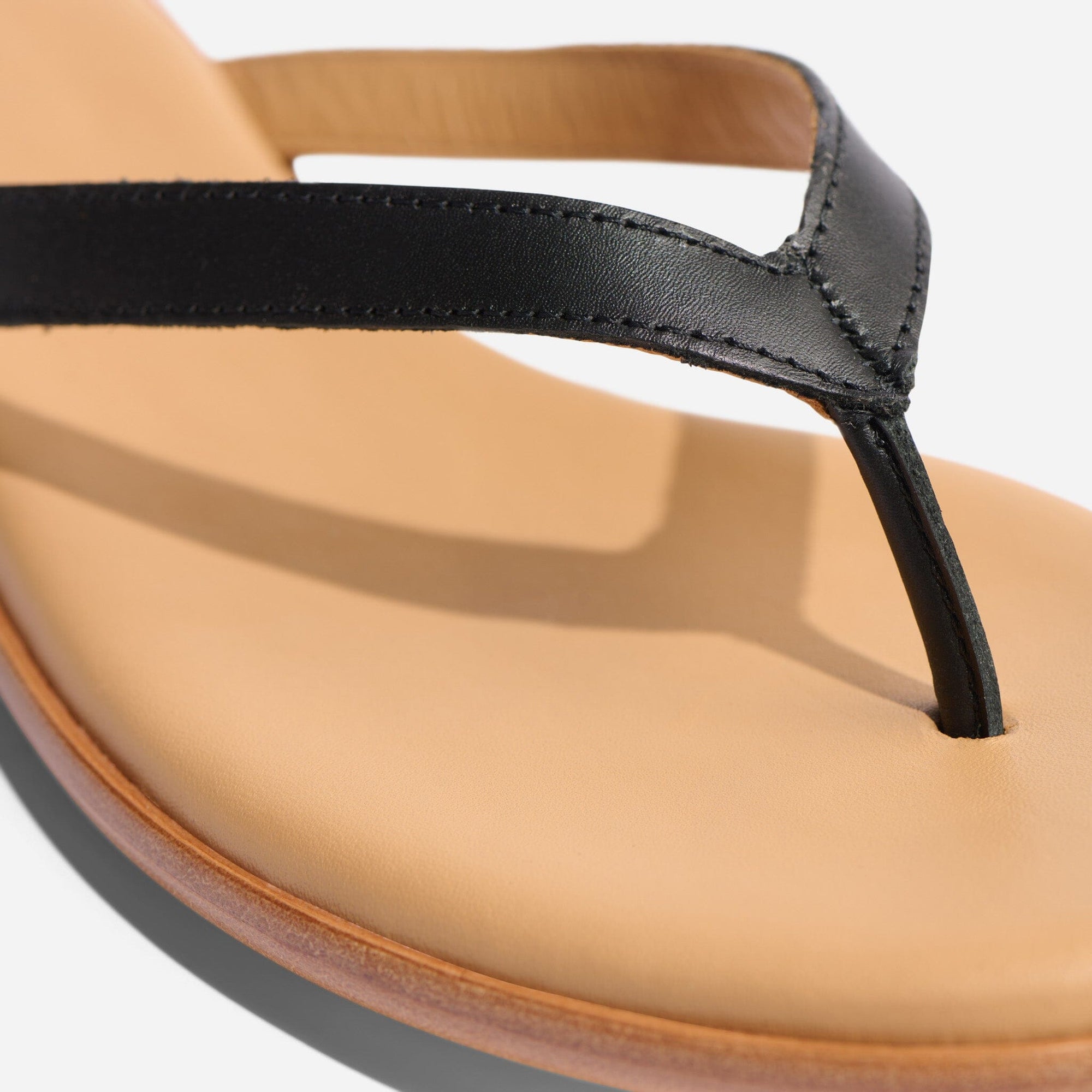 Isabel Go-To Flip Flop Black Women's Leather Flip Flop Nisolo