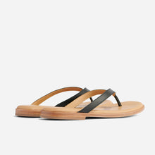 Isabel Go-To Flip Flop Black Women's Leather Flip Flop Nisolo