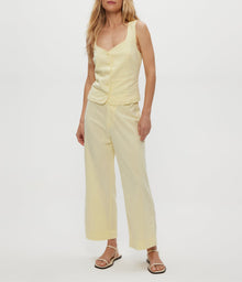Geraldine Linen Straight Leg Pant | Butter