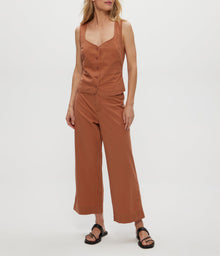 Geraldine Linen Straight Leg Pant | Terra