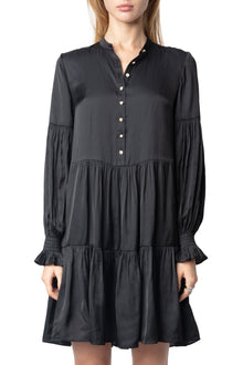Randy Satin Dress | Black