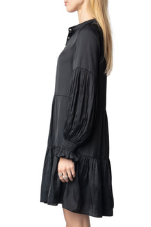 Randy Satin Dress | Black