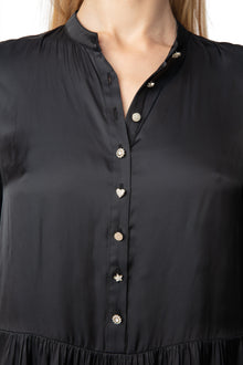 Randy Satin Dress | Black