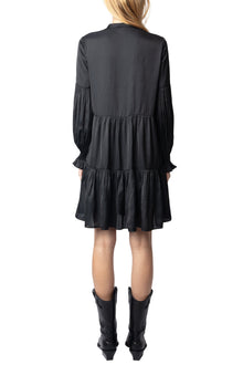 Randy Satin Dress | Black