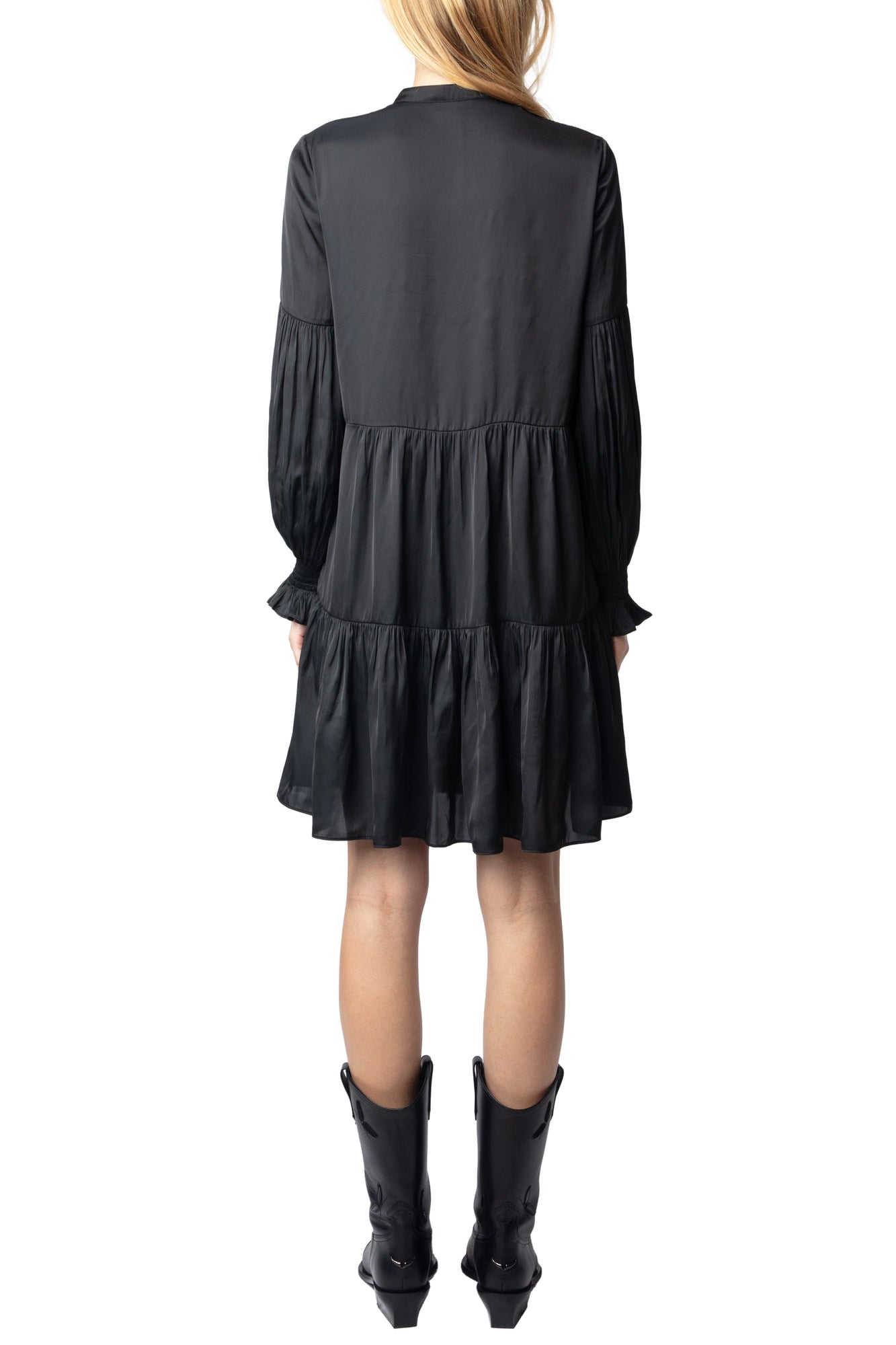 Randy Satin Dress | Black