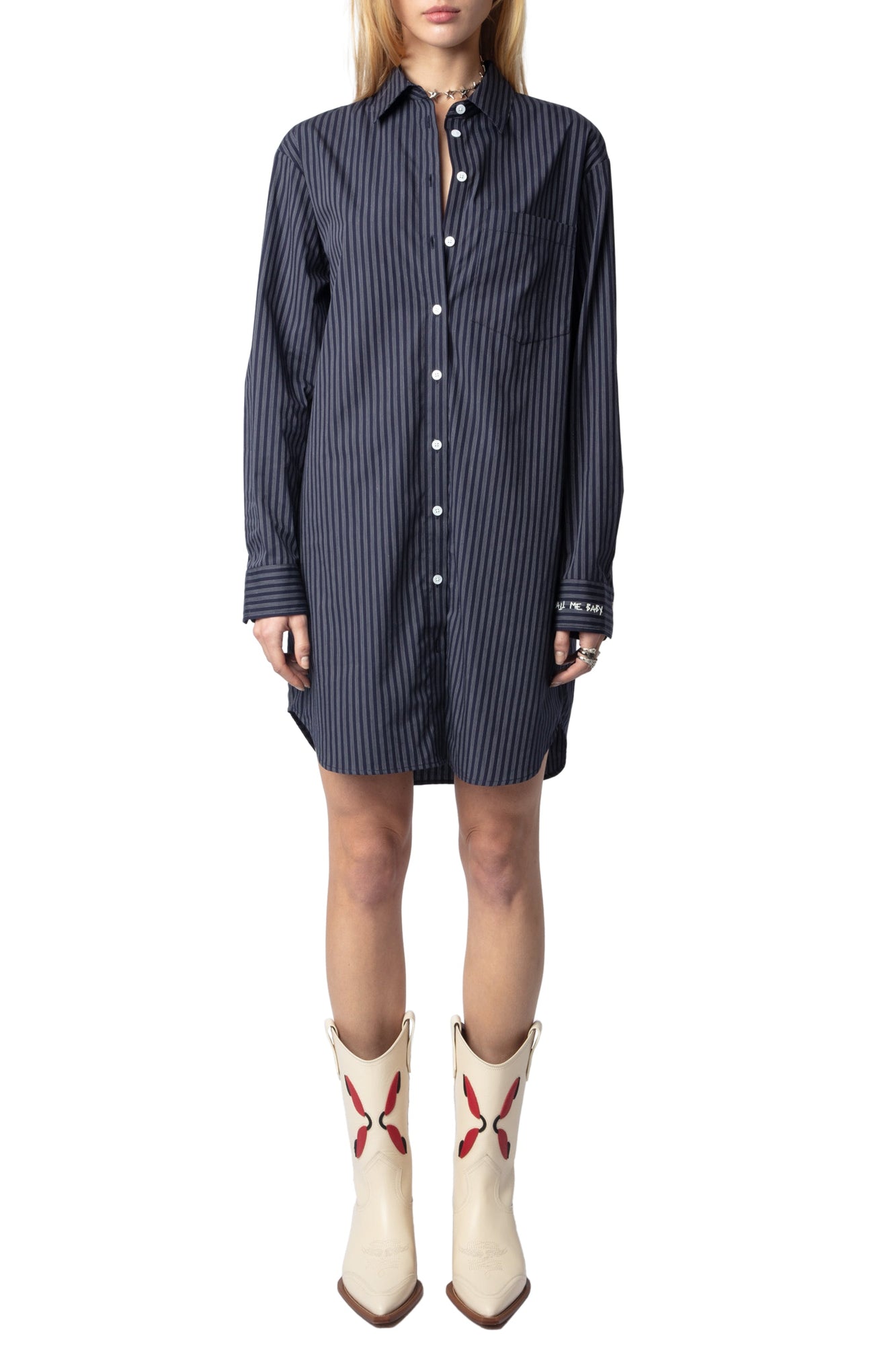 Rorning Pop Dress | Navy Blue