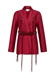 Waist Tie Jacket | Red