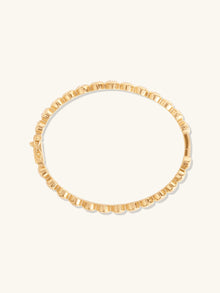 Brilliant Bezel Bangle | 5A Grade Cubic Zirconia | 14K Gold Vermeil