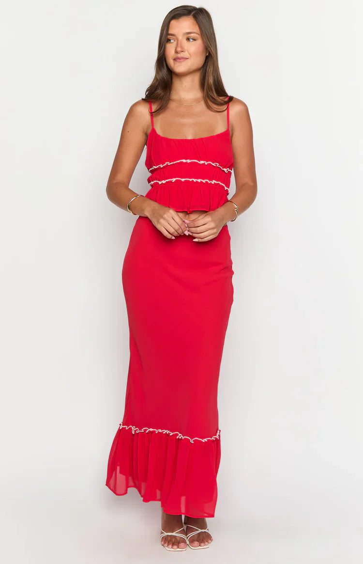 Wiatt Maxi Skirt | Red