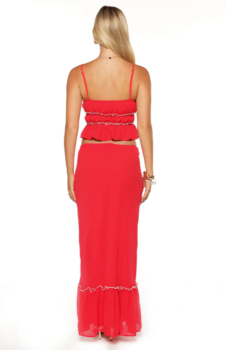 Wiatt Maxi Skirt | Red