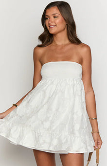 Wiley Strapless Mini Dress | White