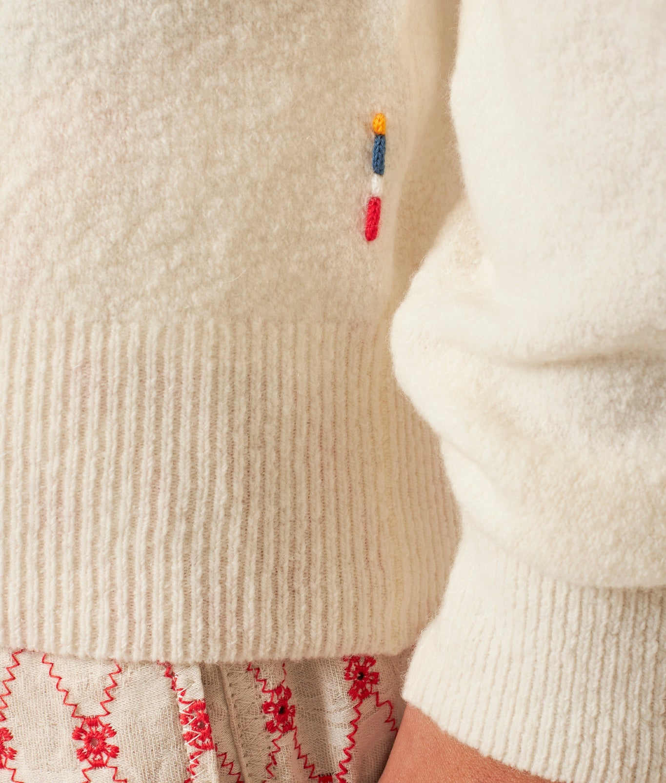 Winslow Classic Fit Long-Sleeve Merino & Cashmere Boucle Polo Shirt | White Sand