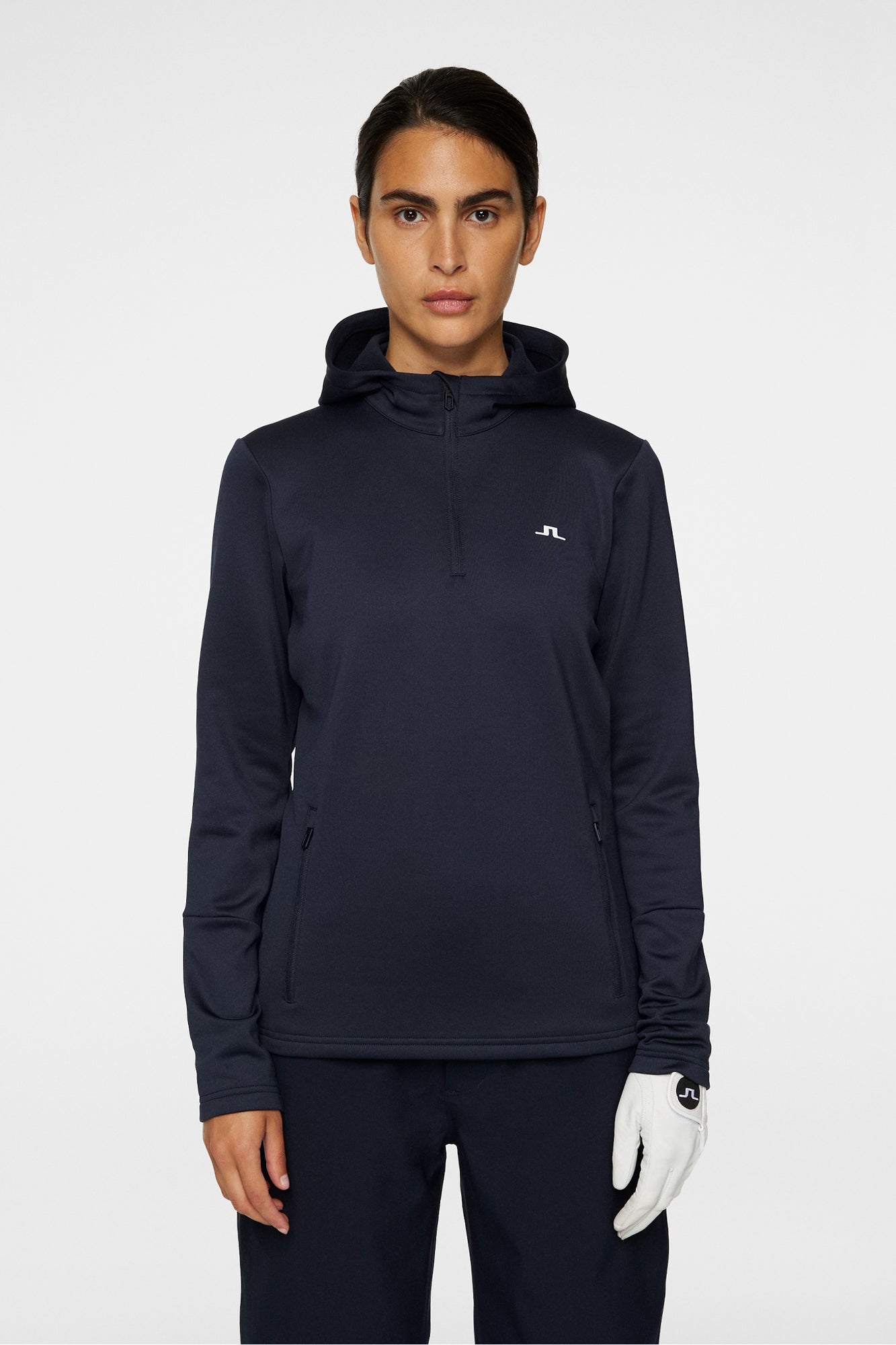 Women | Aerial Quarter Zip Hood | JL Navy