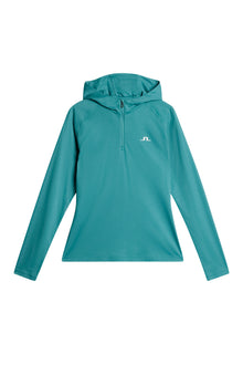 Women | Agnes Quarter Zip Hood | Teal