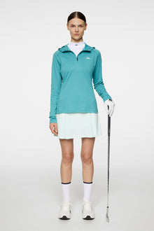 Women | Agnes Quarter Zip Hood | Teal