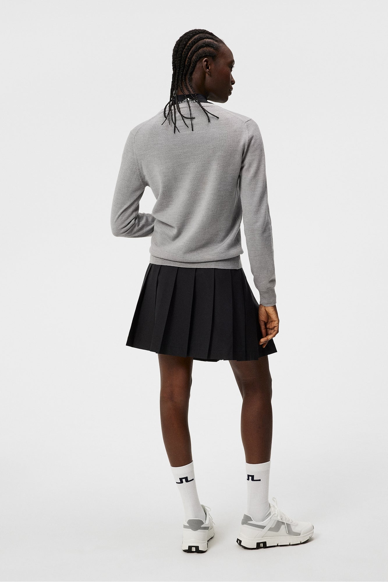 Women | Amaya Knitted Sweater | Light Grey Melange