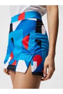 Women | Amelie Mid Print Skirt | Brilliant Blue Big Bridge