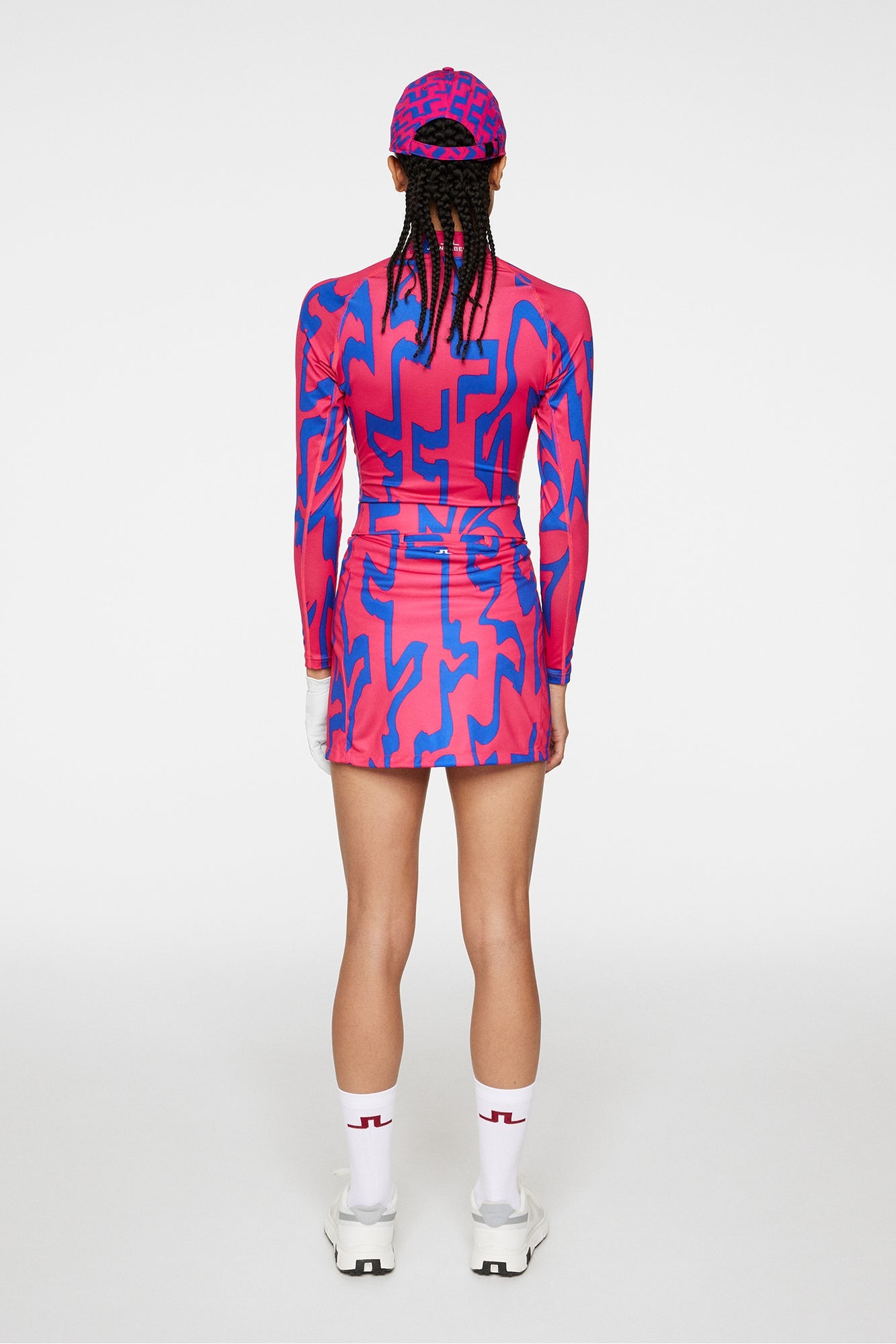 Women | Amelie Mid Print Skirt | Glitch Bridge Pink