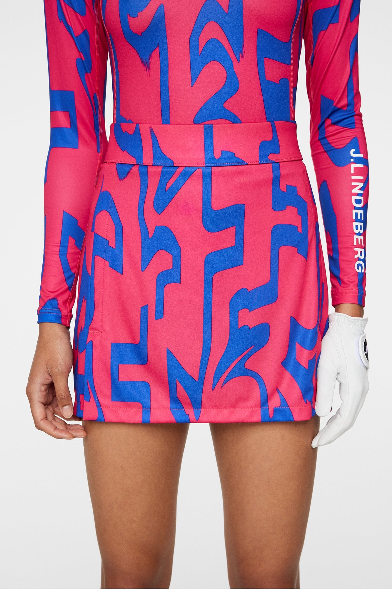 Women | Amelie Mid Print Skirt | Glitch Bridge Pink