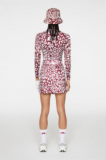 Women | Amelie Mid Print Skirt | Glitch Leo Lime