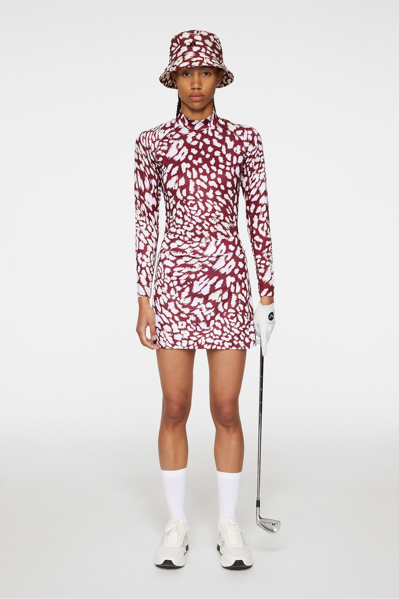 Women | Amelie Mid Print Skirt | Glitch Leo Lime